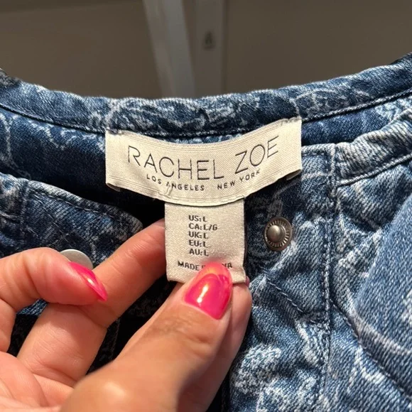 Rachel Zoe Jean Quilted Jacket with Floral Pattern - Picture 2 of 5